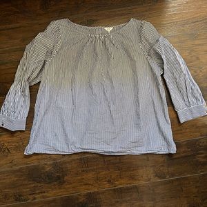 Crown & Ivy Blue Stripe XXL Shirt